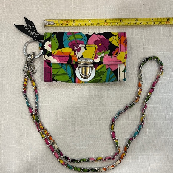 Vera Bradley Va Va Bloom ID coin wallet & RARE chain lanyard EUC - Picture 1 of 4
